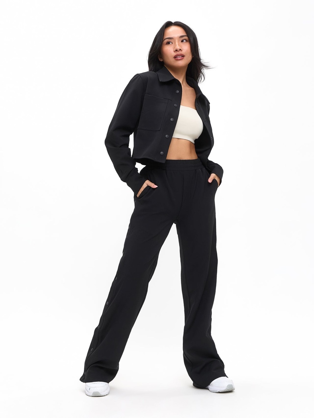 Buff Bunny Collection The Snap Side Pant in Black Size Large